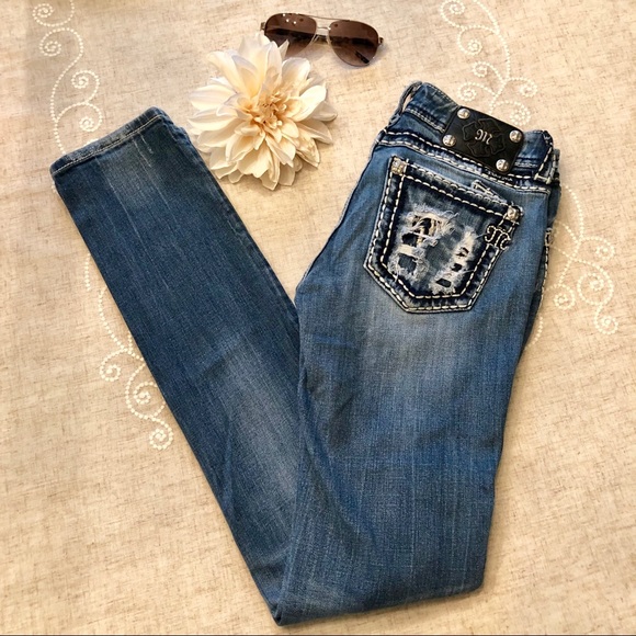 Miss Me Denim - Buckle Miss Me Skinny Distressed Jeans Long Tall